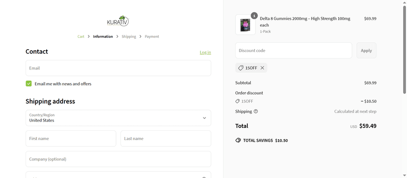 Kurativ CBD Coupon Code - Claim 10% Off + Free Shipping